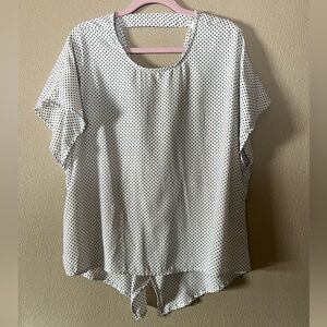 Black and white polka dot blouse